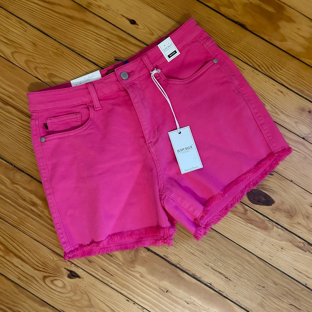 Judy Blue Hot Pink Jean Shorts